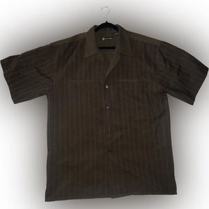 Verno Fashion Mens 2 piece Brown XL Dress Shirt and Size 38 Pants
